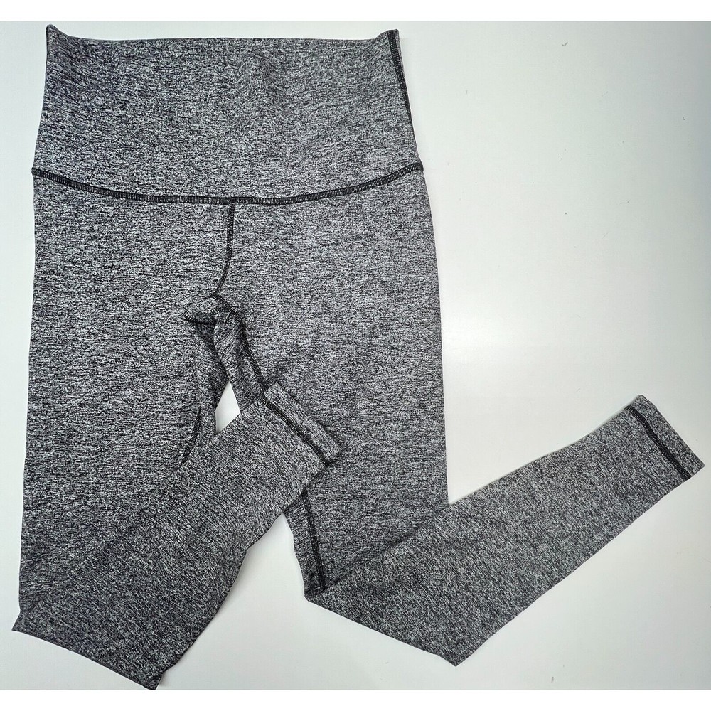 Lululemon Womens T30416 Grey Space Dye Leggings Size 10. Full Length